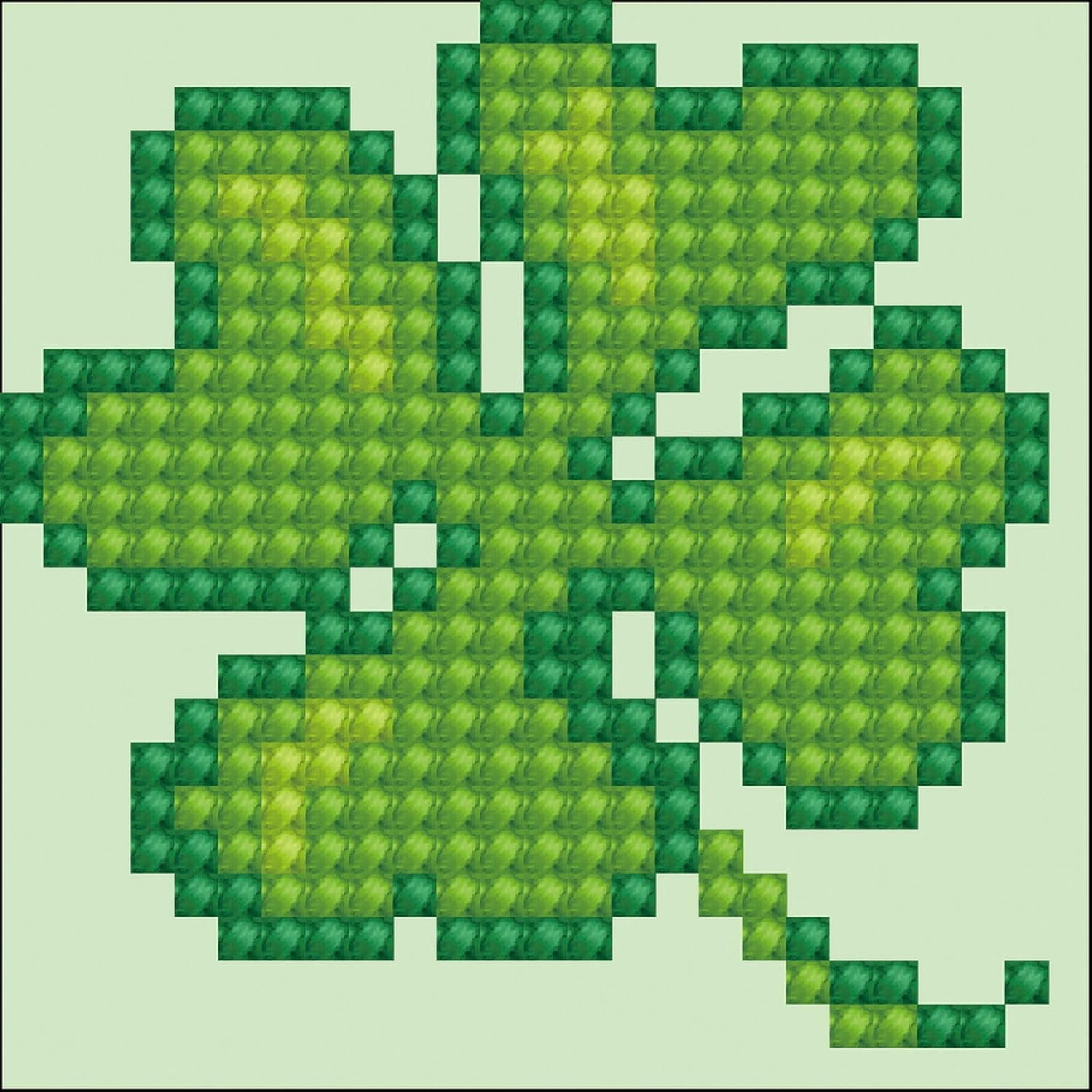 DIAMON DOT Luck Leave Clove Diamon Paintin Kit fo Adult Diamon Ar Kit Relaxin Creativ Craf Ki wit Dot Gem 2.7inchx2.7inch