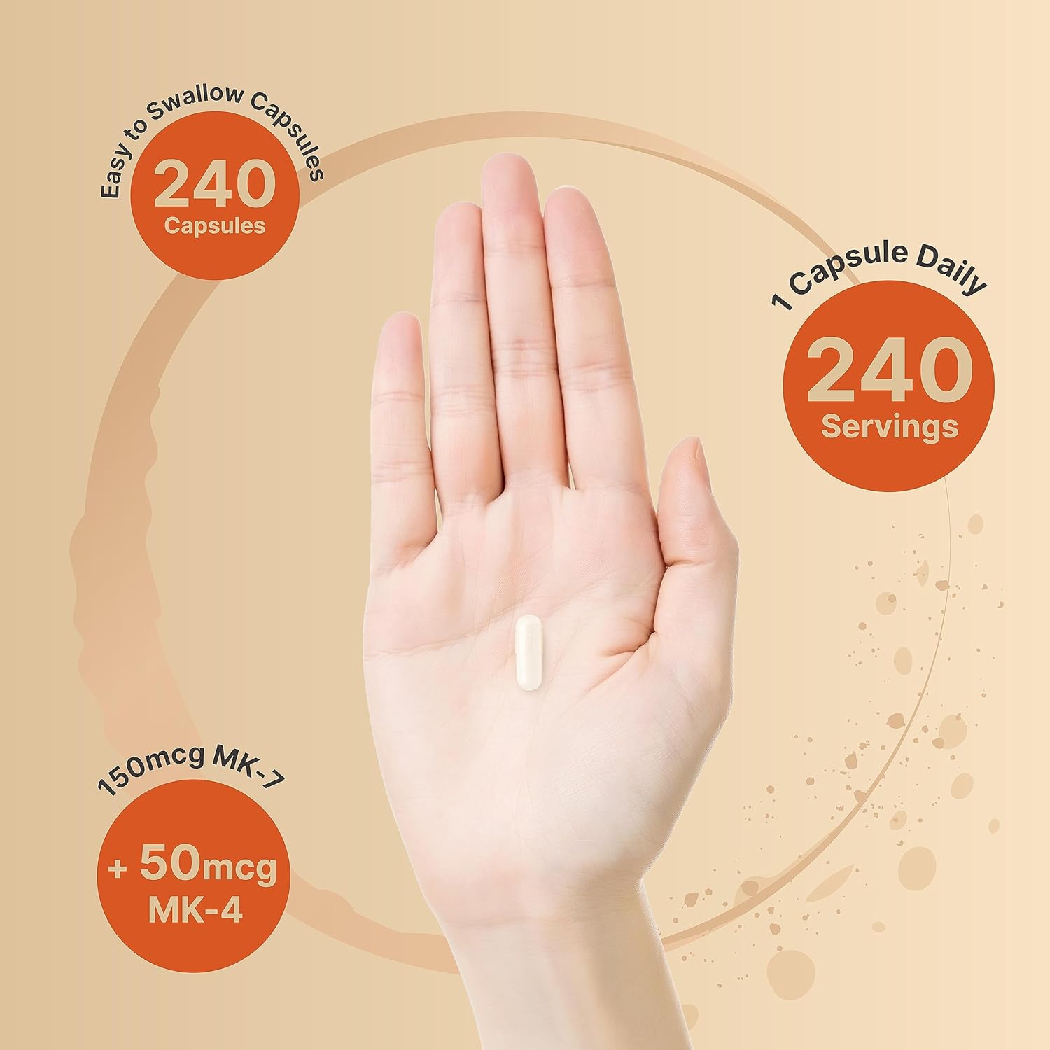 NatureBel Ful Spectru Vitami K Supplemen wit MK- MK-4 20 mcg 24 Capsule  i Formula Vitamin Comple Support Bone Joint an Hear Healt Non-GMO