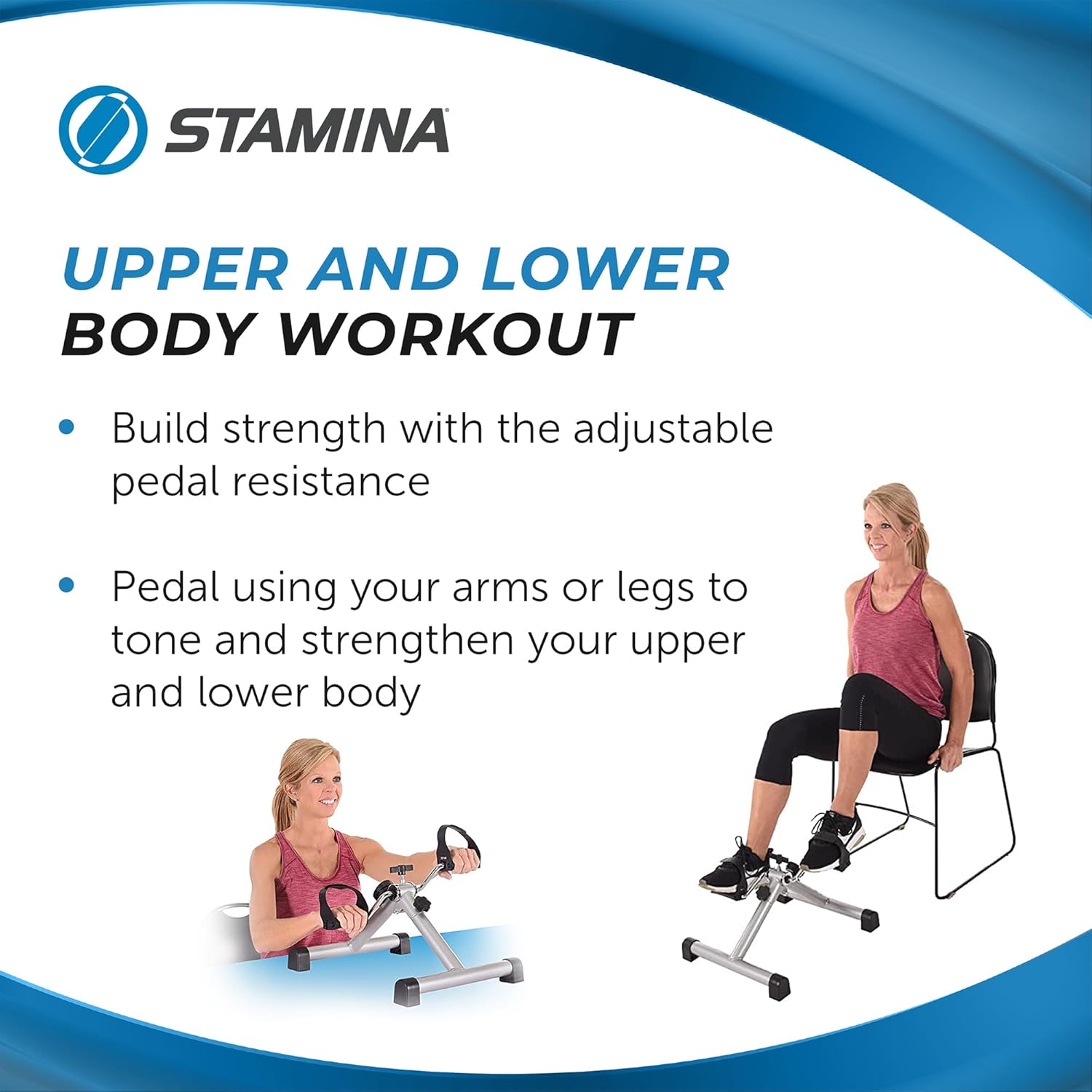 Stamin InStrid Cycl X Foldin Cycl Peda Exercise Fitnes Bik wit Smar Workou Ap fo Seate Exercis Foldabl Exercis Bik fo Hom Workout