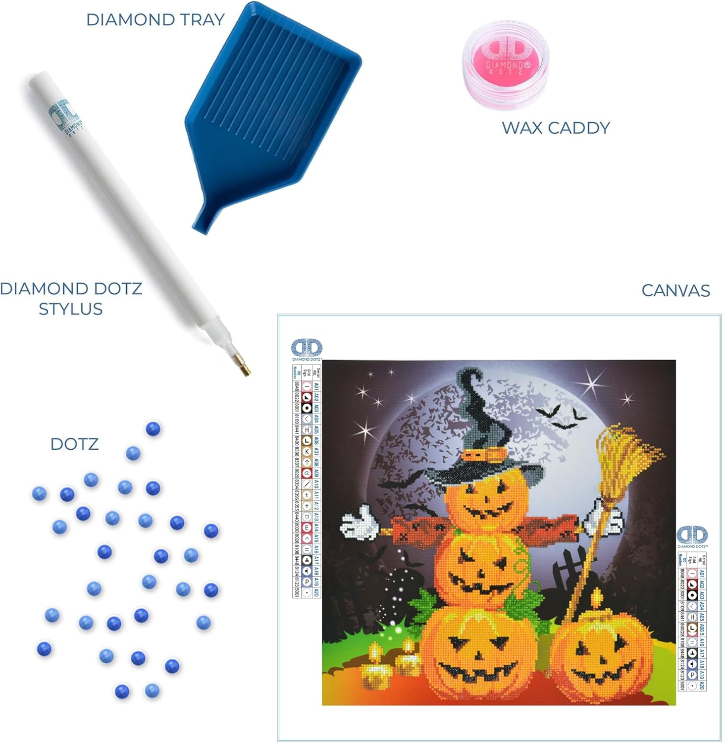 DIAMON DOT Hallowee Scarecro Diamon Paintin Kit fo Adult Diamon Ar Kit Relaxin Creativ Craf Ki wit Dot Gems