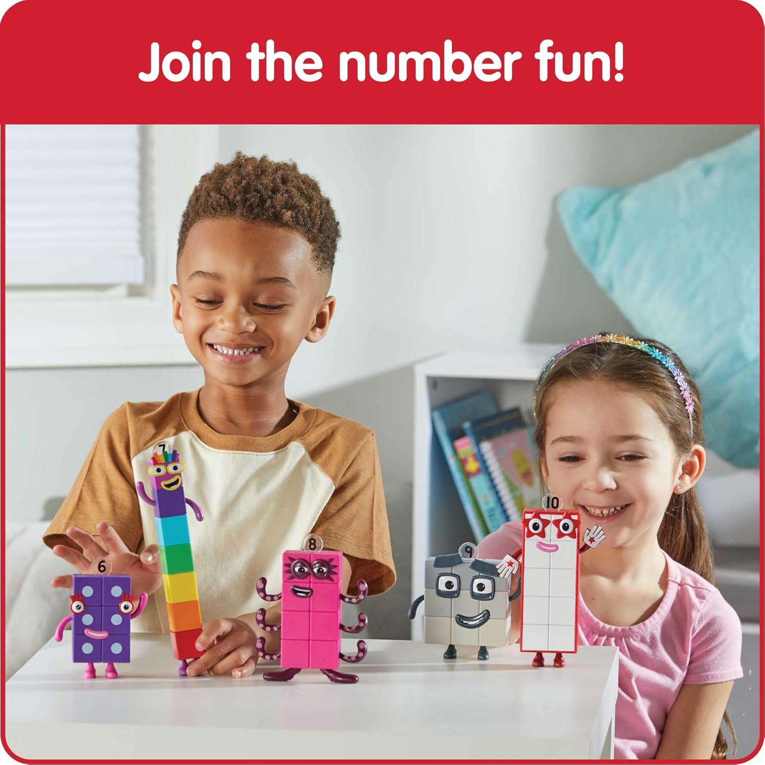 hand2min Numberblock Friend Si t Ten Actio Figur Set To Figure Playsets Smal Figurine fo Kids Countin Blocks Number fo Toddlers Mat Toys Kid Birthda Gifts?