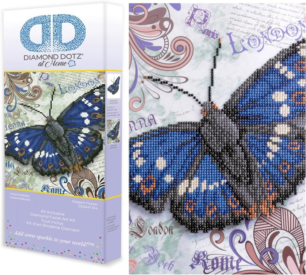 DIAMON DOT a Hom Elegan Flutter Partia Drill Roun Dotz Diamon Paintin Kits Diamon Ar Kit fo Adults Ge Art Diamon Art 15inchx15inch