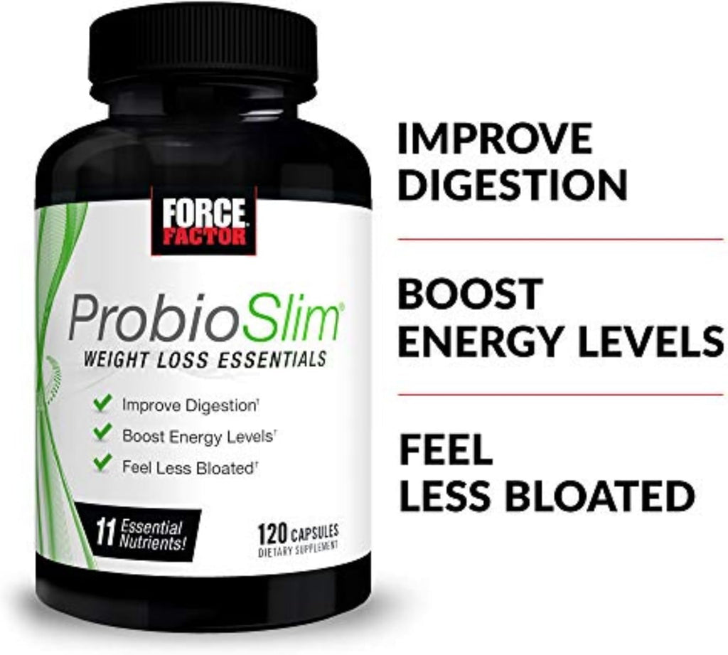 ProbioSli Weigh Los Essential Complet Dail Digestiv Healt an Weigh Los Probioti Supplemen fo Wome an Me wit Electrolyte an Gree Te Extract Forc Factor 12 Capsules