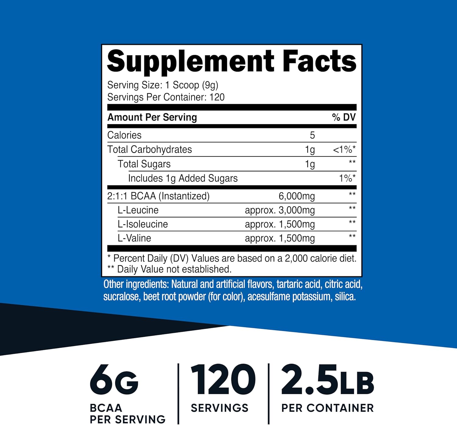 Nutricost BCAA Powder 2:1:1 (Watermelon, 120 Servings) - Gluten Free, Non-GMO, Vegetarian