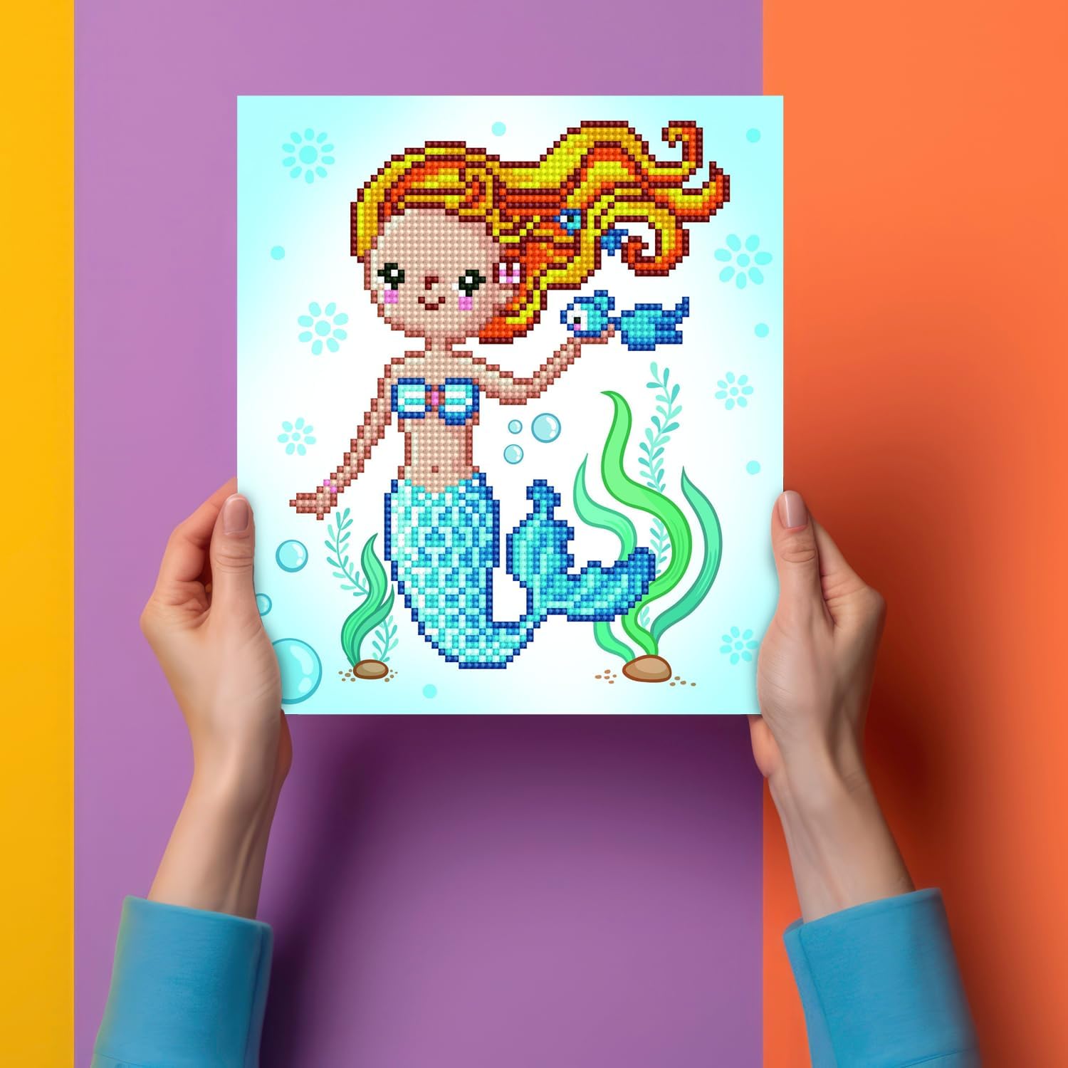 DIAMON DOT Swee Swimme Diamon Paintin Kit fo Adult Diamon Ar Kit Relaxin Creativ Craf Ki wit Dot Gem 9.8x9.1