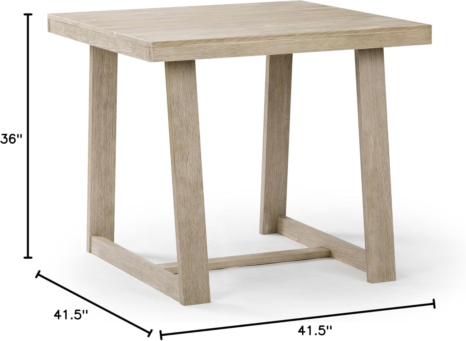 Classic Pub Dining Table Counter Height (41in / 1050mm), Seashell Wirebrush