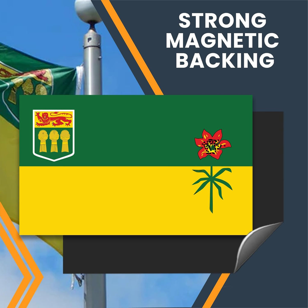 Magne M U Saskatchewa Fla Magnet 4x Inches Flexibl Magneti Decal Heav Dut Magne Viny fo Car Truck SUV Fridge Locker Canadia Provinc Souvenir Mad i USA
