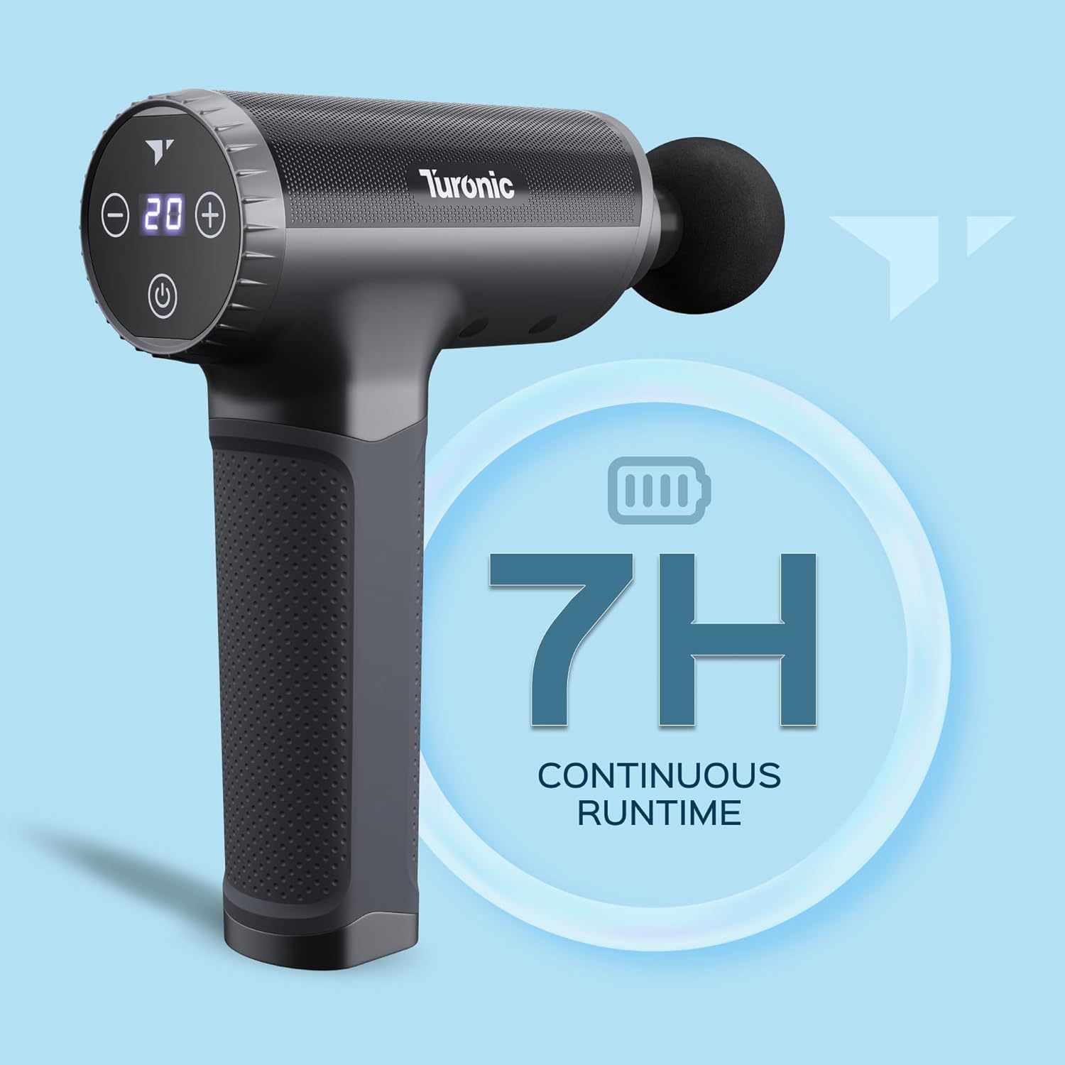 Turoni Professiona Handhel Massag Gu Dee Tissu Percussio Massager 2 Speeds Heads Quiet Powerful Portable Cordless Grea fo Athletes Persona Use Shoulder Foot Bac Body GM5