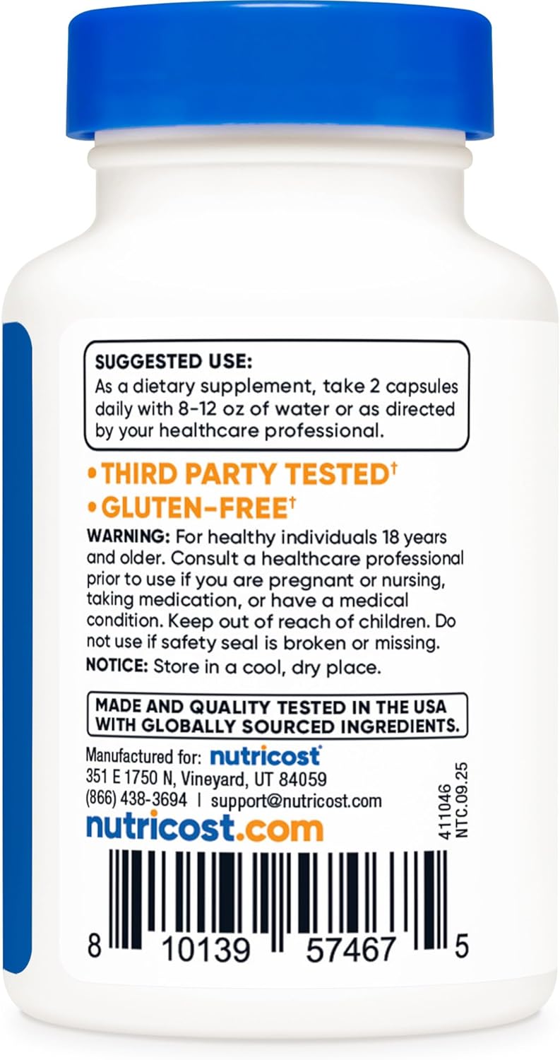 Nutricos Liposoma Glutathion Supplemen 6 Capsules 72 m Pe Servin Vegan GMO-Free 3 Servings