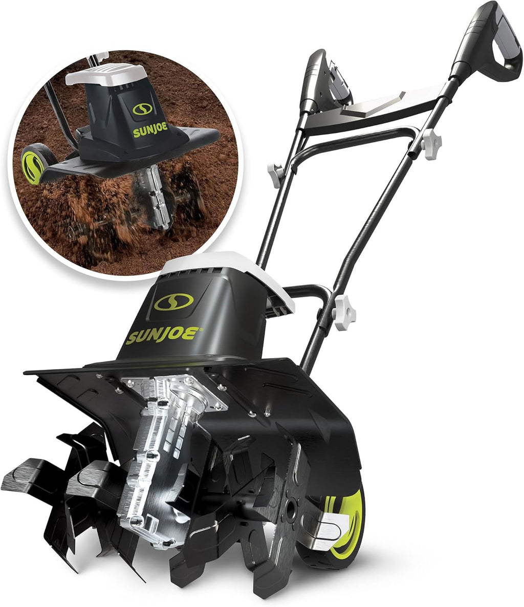 Su Jo Corde Electri Garde Tille Cultivato wit Stee Tines 1 Inch 13.5-Am Moto Heavy-Dut Tillin Machin fo Lawn Yard an Gardenin Care TJ604E