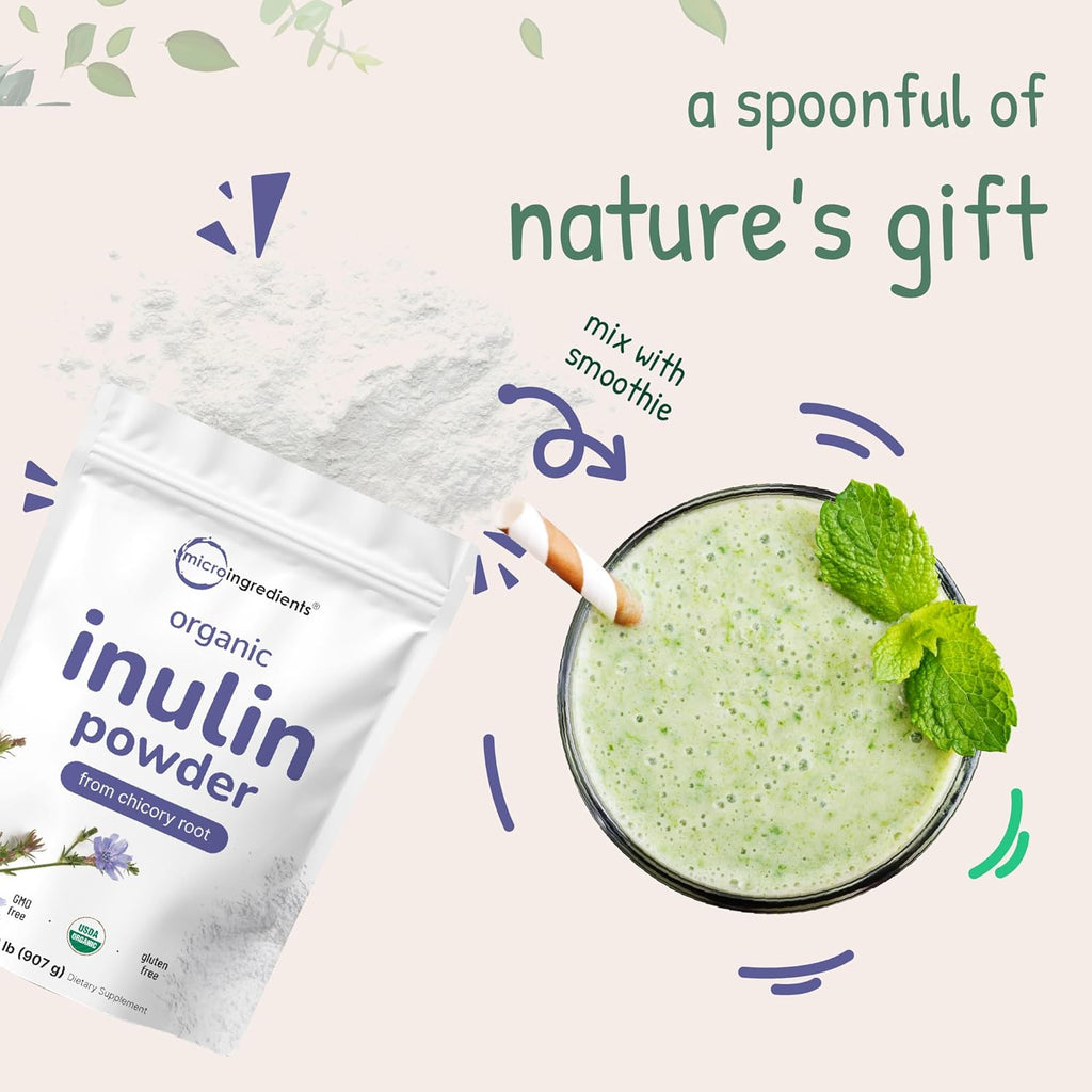 Micr Ingredient Organi Inuli Fibe Powder 2l Natura Prebioti t Suppor Digestiv Gu Healt Soluble Easil Digestibl Unflavored Vegan