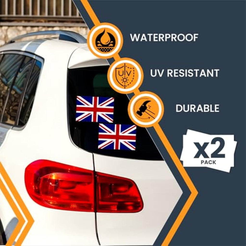 Magne M U Englan Fla Deca Sticke  Pac 3x Inc Adhesiv Decal fo Cars Trucks Laptops Toolboxe U Printe Vinyl Weatherproof Unite Kingdo Stickers Mad i USA