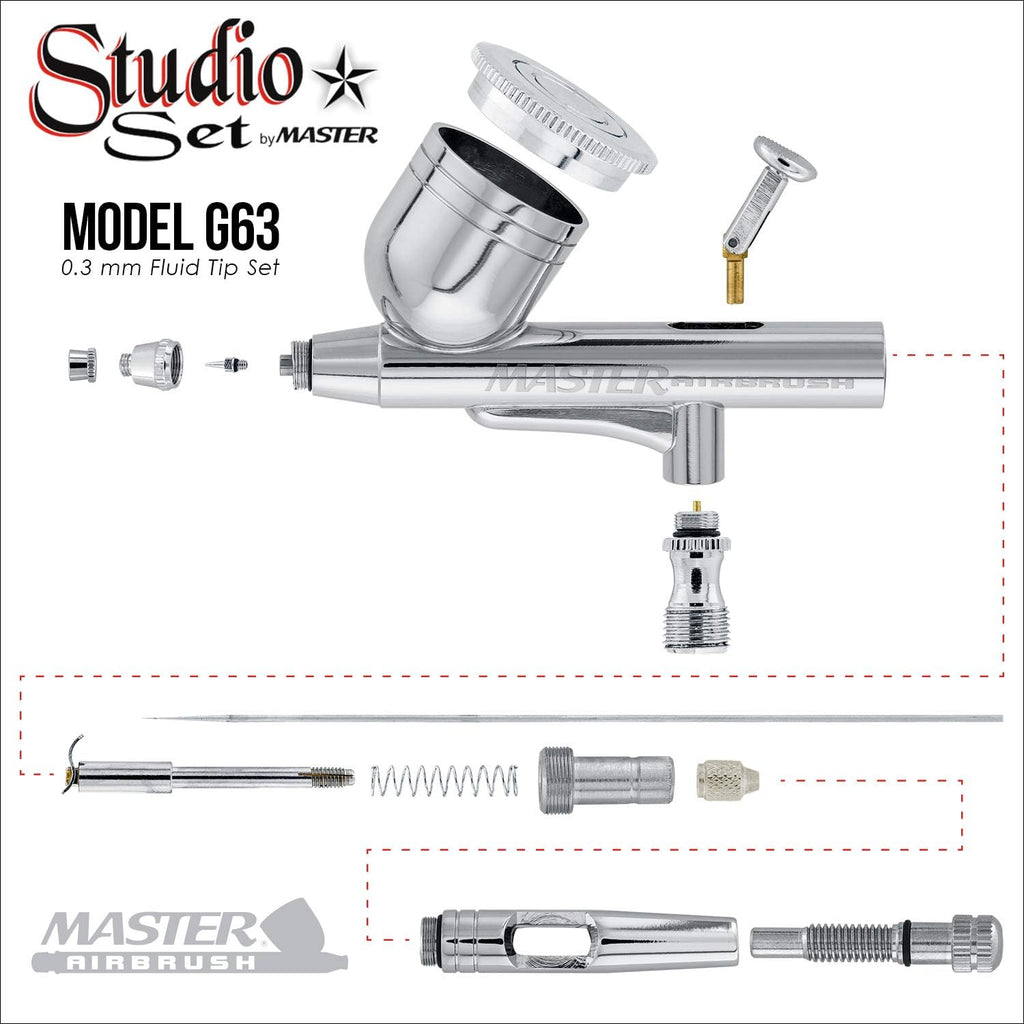 Pac Se o Multi-Purpos Precisio Dual-Actio Gravit Fee Airbrushes