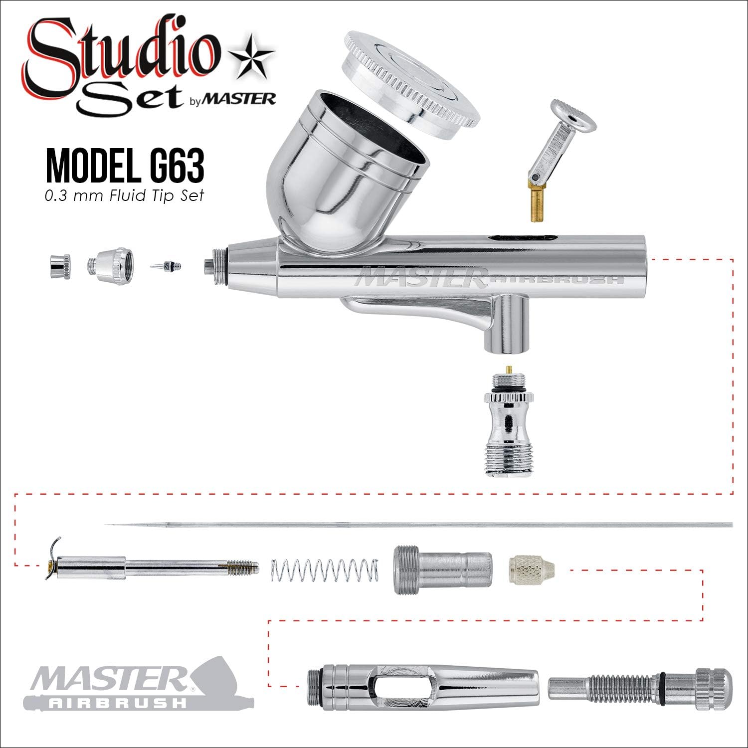 Pac Se o Multi-Purpos Precisio Dual-Actio Gravit Fee Airbrushes
