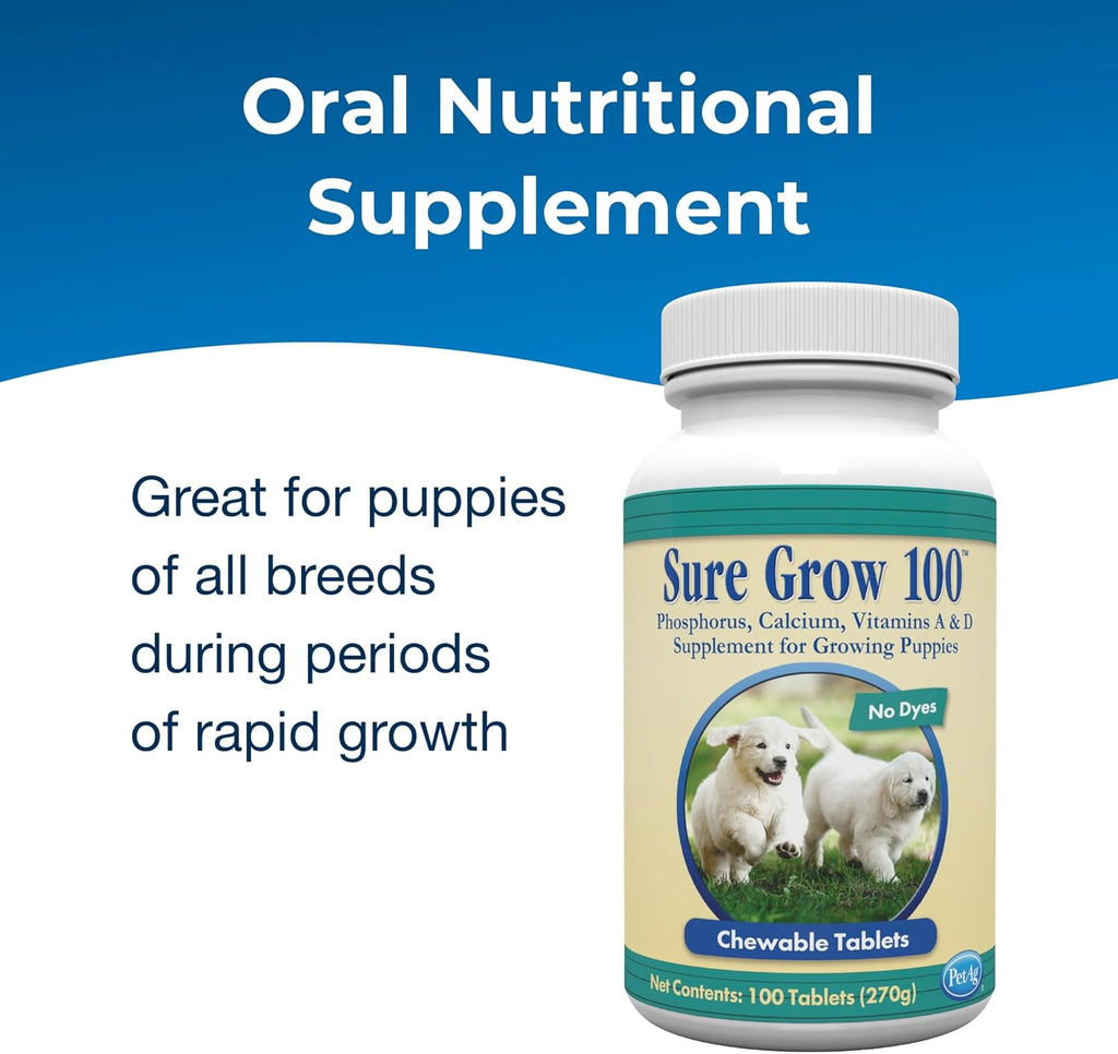 PetA Sur Gro 10 Promote Optima Bon Developmen i Puppie Eigh Week an Olde wit Calcium Phosphorus an Vitamin  10 Chewabl Tablets