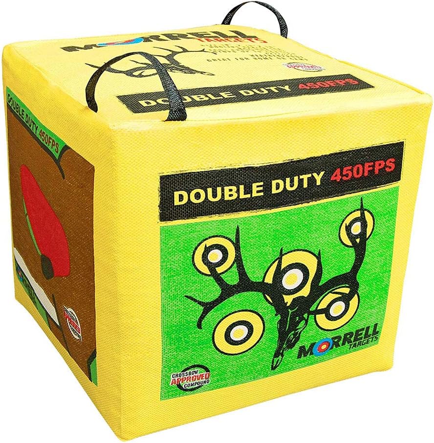 Morrell Targets 4-Sided Archery Target, Field Point Shooting Bag, Double Duty