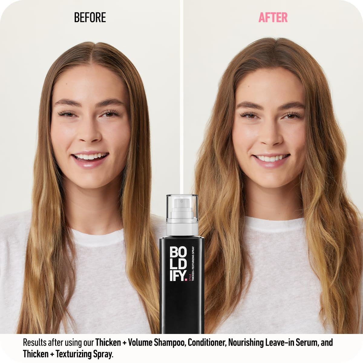 Boldif Hai Thickenin Spra Volum Booste Stylist-Recommende Textur Spra fo Hai Wome Me 8oz