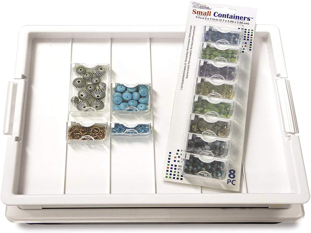 Bea Storag Solution Plasti Stackabl Organize Tra Bundl wit Li an 3 Siz Mediu Container fo Bead an Craf Supplies