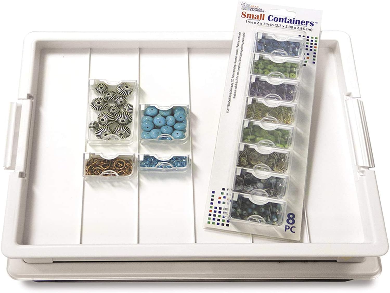 Bea Storag Solution Plasti Stackabl Organize Tra Bundl wit Li an 3 Siz Mediu Container fo Bead an Craf Supplies