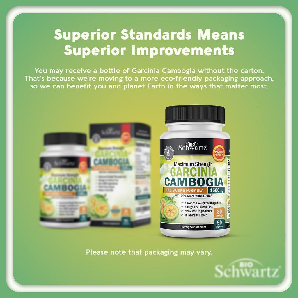 Garcinia Cambogia Weight Loss Pills - 1500mg HCA Pure Extract - Fast Acting Appetite Suppressant - Fat Burner for Women and Men to Help Lose Weight - Carb Blocker Metabolism Diet Pill - 90 Capsules