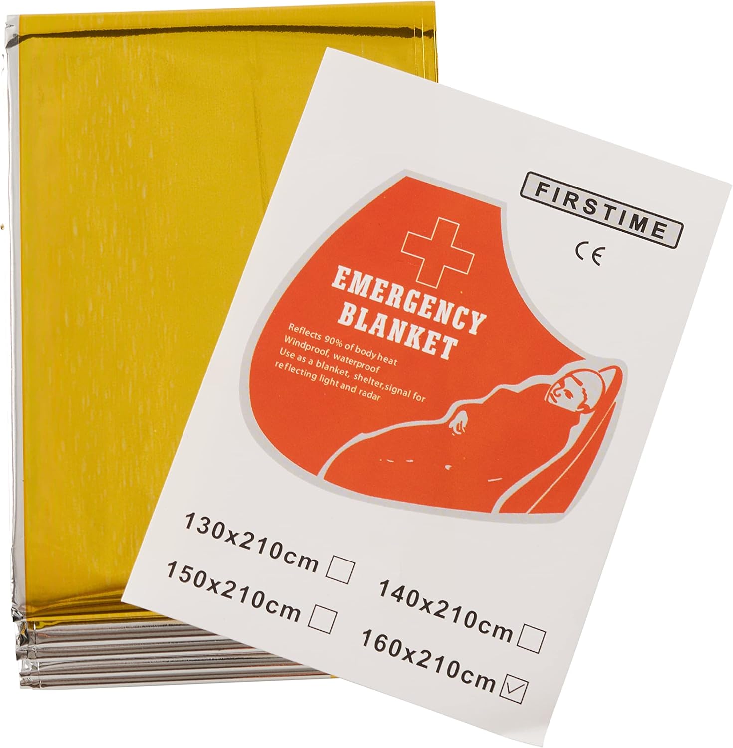 Brambl 1 Pac Extr Larg Foi Myla Emergenc Blanket fo Surviva 83x63 Hea Reflectiv Therma Spac Blanket Emergenc Foi Blanke fo Camping Outdoor Firs Aid