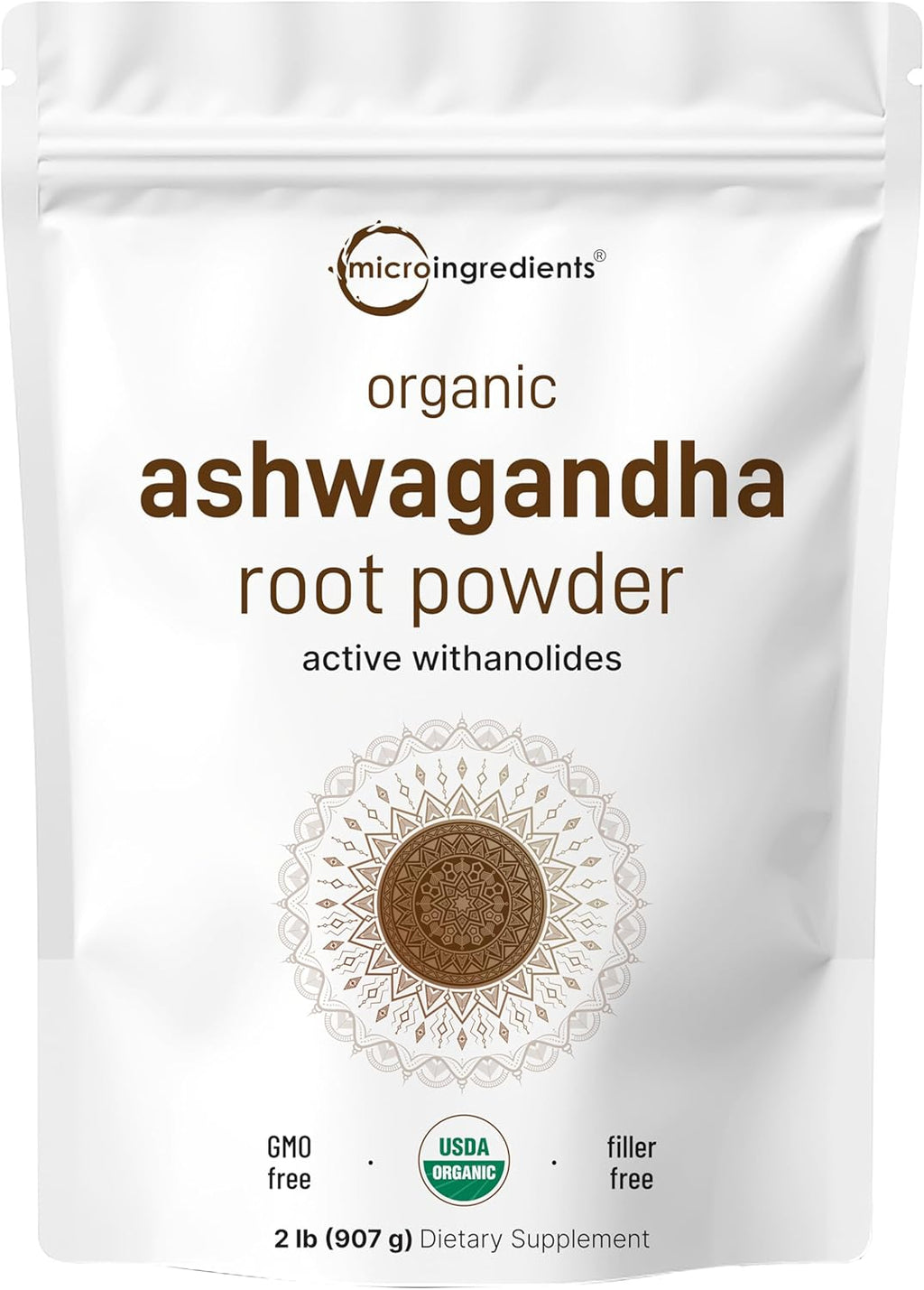 Micr Ingredient Organi Ashwagandh Roo Powde  Pound N Filler N Additives Highl Purifie Activ Withanolides Adaptogeni Ayurvedi Herba Supplements N GMO Glute Free Indi Origin