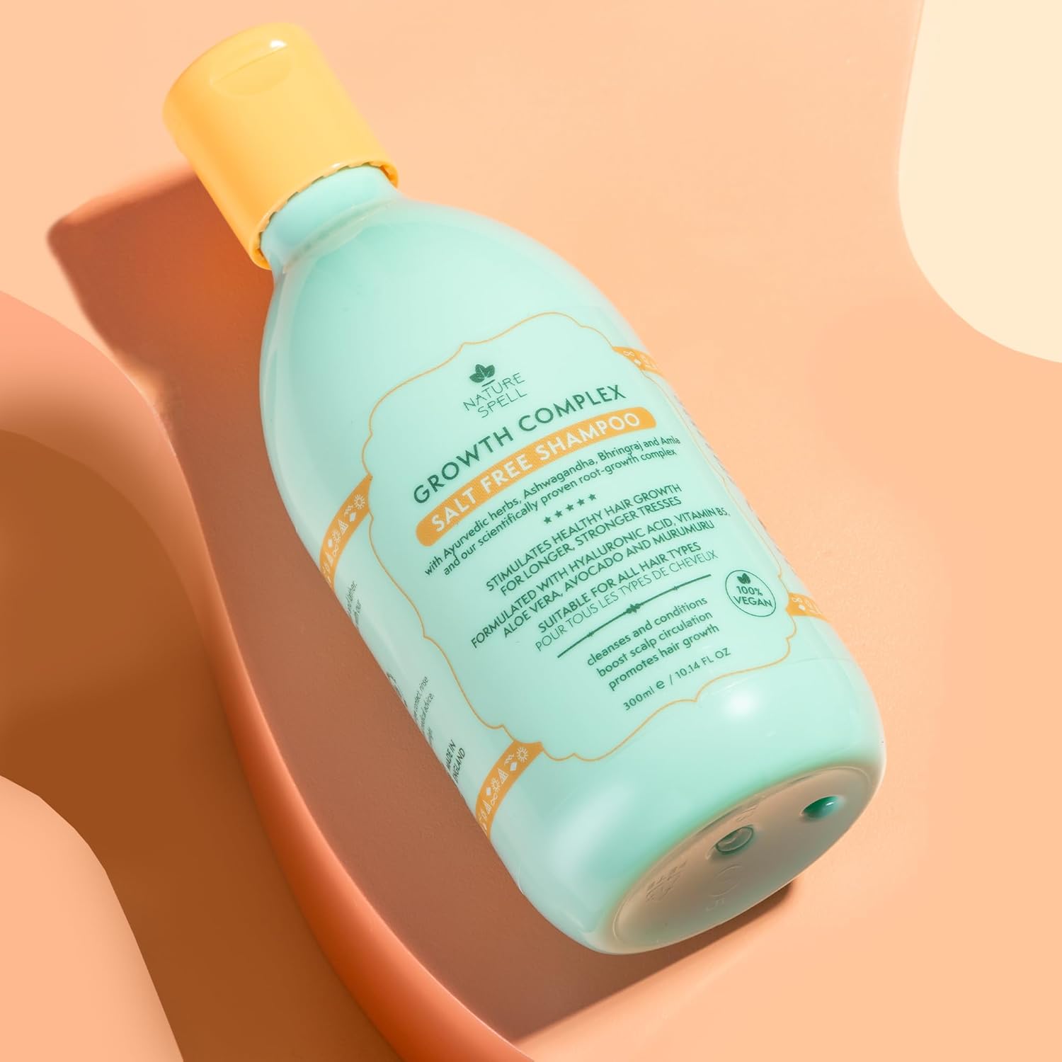 Natur Spel Hai Growt Comple Shampoo Sulfat Parabe Free Nourishin Strengthening Infuse wit Hyaluroni Aci Vitami B5 Fo Al Hai Types Vegan 10.1 f oz