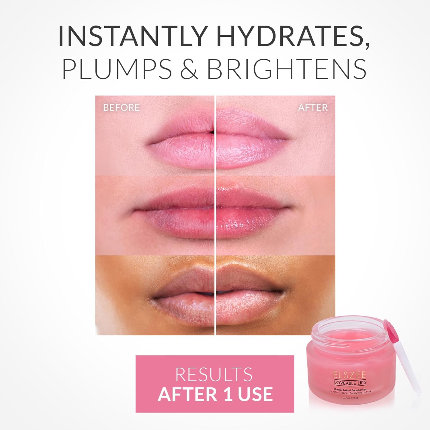 ELSZ¨¦ Loveabl Lip Li Mas wit Hyaluroni Aci Smooth Volumiz an Hydrat Dr Lip Da Nigh Treatment