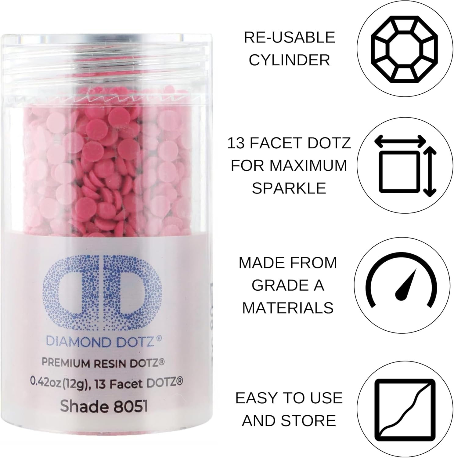 Diamon Dot 2.8M 12 Cylinde Fuschi Freestyl Diamon Paintin Beads Diamon Ar Beads Replacemen Drills Loos Gem fo DI Craft an Ar Projects