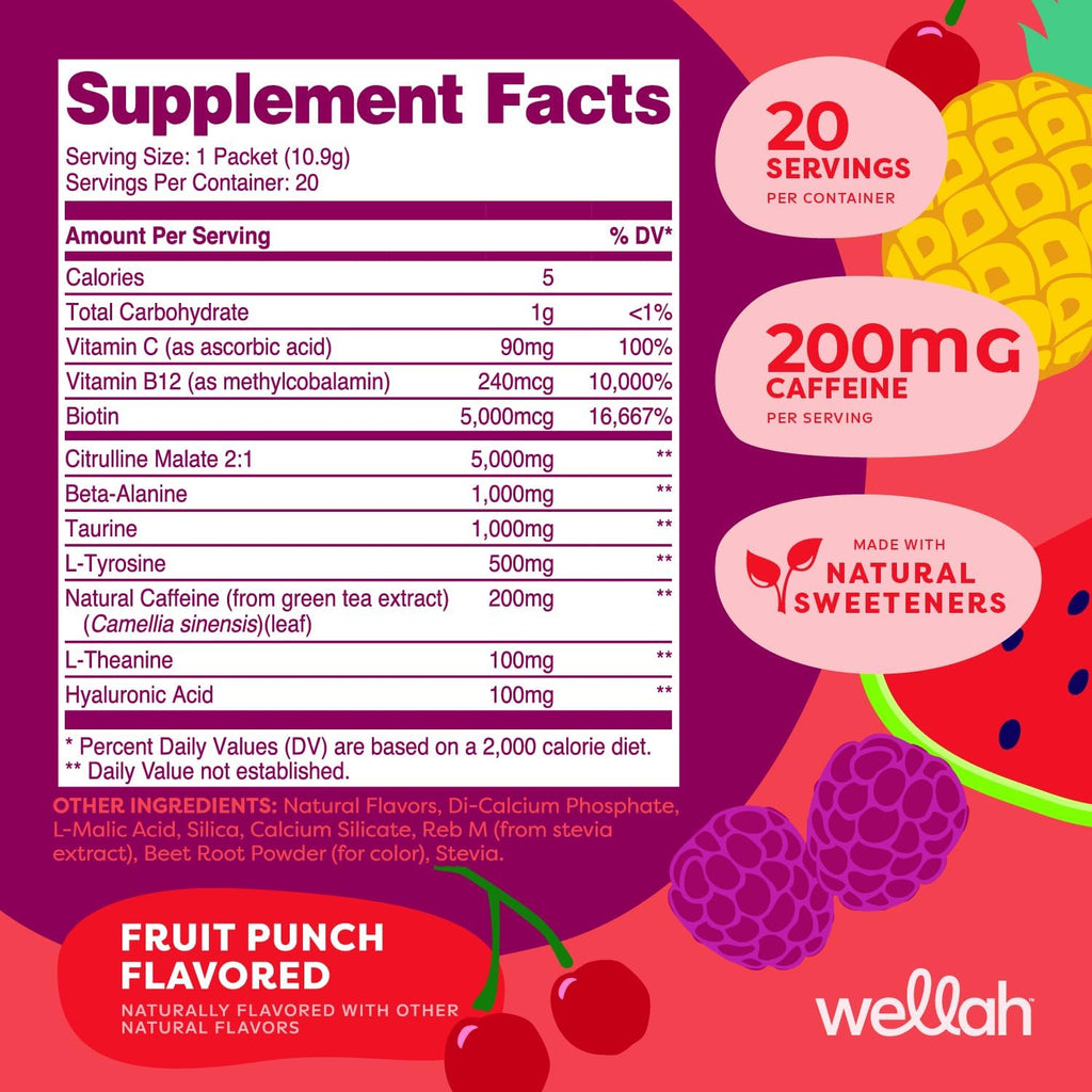 Wella Get-Goin Frui Punc Flavore Pre-Workou Stickpack (2 Servings)
