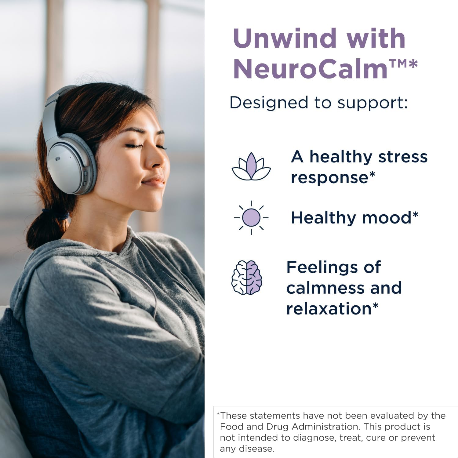 Design fo Healt NeuroCal 5HT GAB L-Theanin Supplemen fo Stres Respons Methylate B12 Vitami B6 Taurine Chamomil Magnesiu Supplemen fo Moo Suppor (6 Vega Capsules)