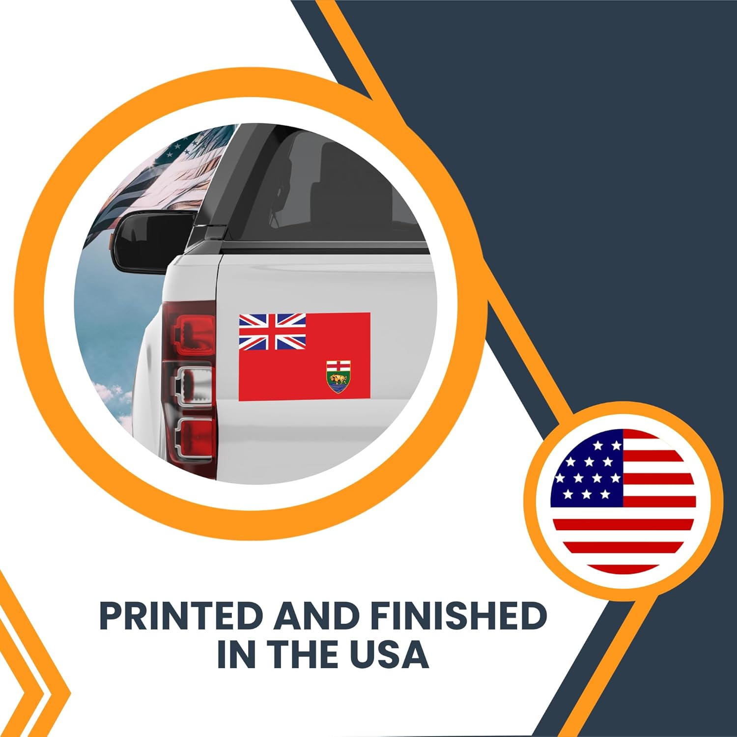 Magne M U Manitob Fla Magnet 4x Inches Flexibl Magneti Decal Heav Dut Magne Viny fo Car Truck SUV Fridge Locker Canadia Provinc Souvenir Mad i USA