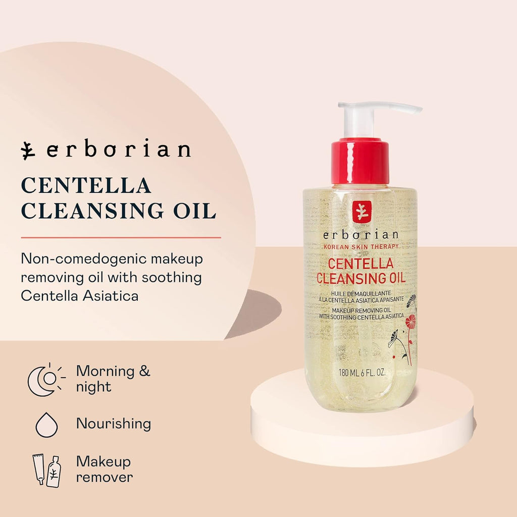 Erboria Centell Cleansin Oil Gentl Makeu Remove wit Centell Asiatic Know fo it Soothin Properties Hydrate Support th Ski Barrier