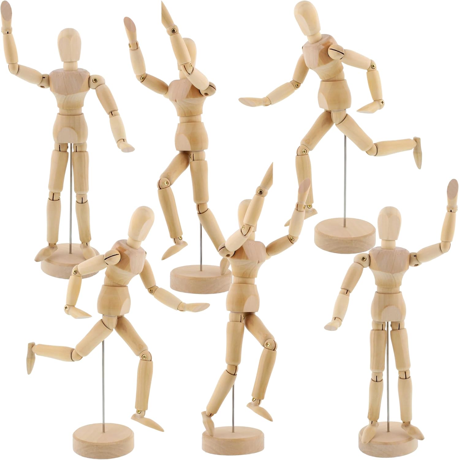 U.S Ar Suppl 8inc Woode Mal Maniki Posabl Figur fo Drawin ( Pack Articulate Mannequi wit Bas an Flexibl Bod fo Drawin Th Huma Figure