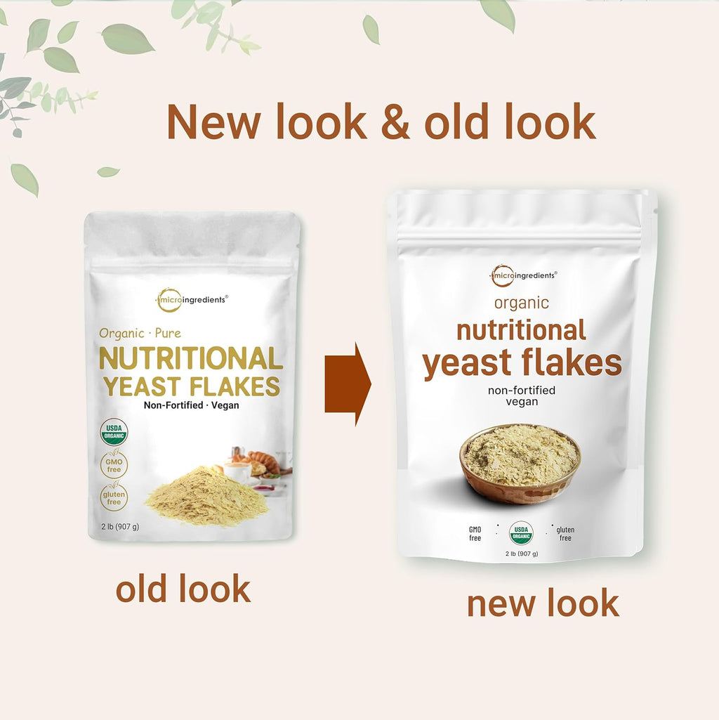 Organi Non-Fortifie Nutritiona Yeas Flakes Pound (32oz Ric i Vega Protein Vitamin Beta-glucan Ket Friendly Dair Fre Chees Substitute Non-GMO Glute Free