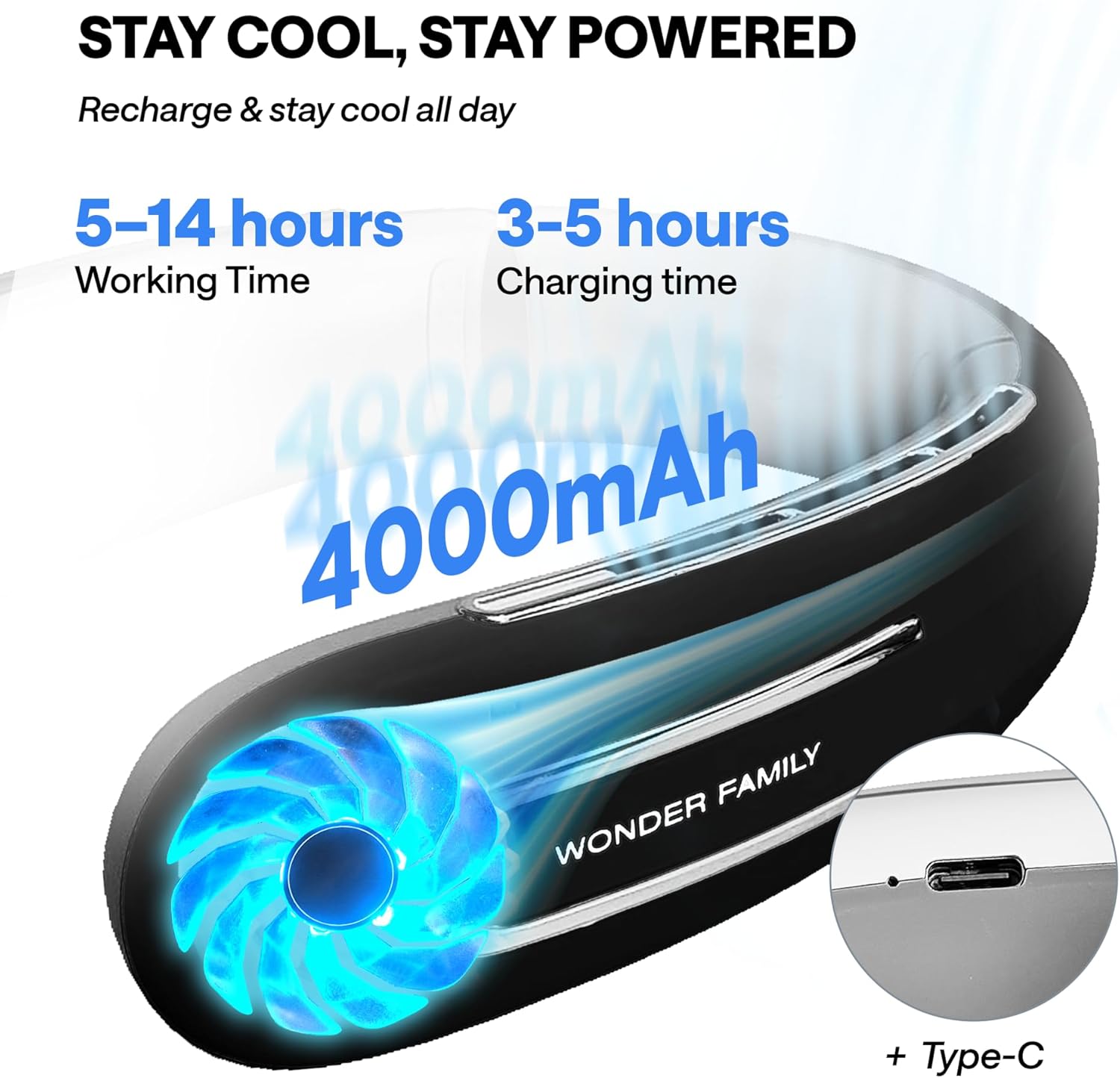Persona Nec Fa Rechargeabl 400 mA Portabl Fa Necklac fo Travel Gym Offic Wearabl Ai Conditione Uniqu Gift fo Me Wome Nec Coolin Wra Plu Ey Mas Cleanin Brush