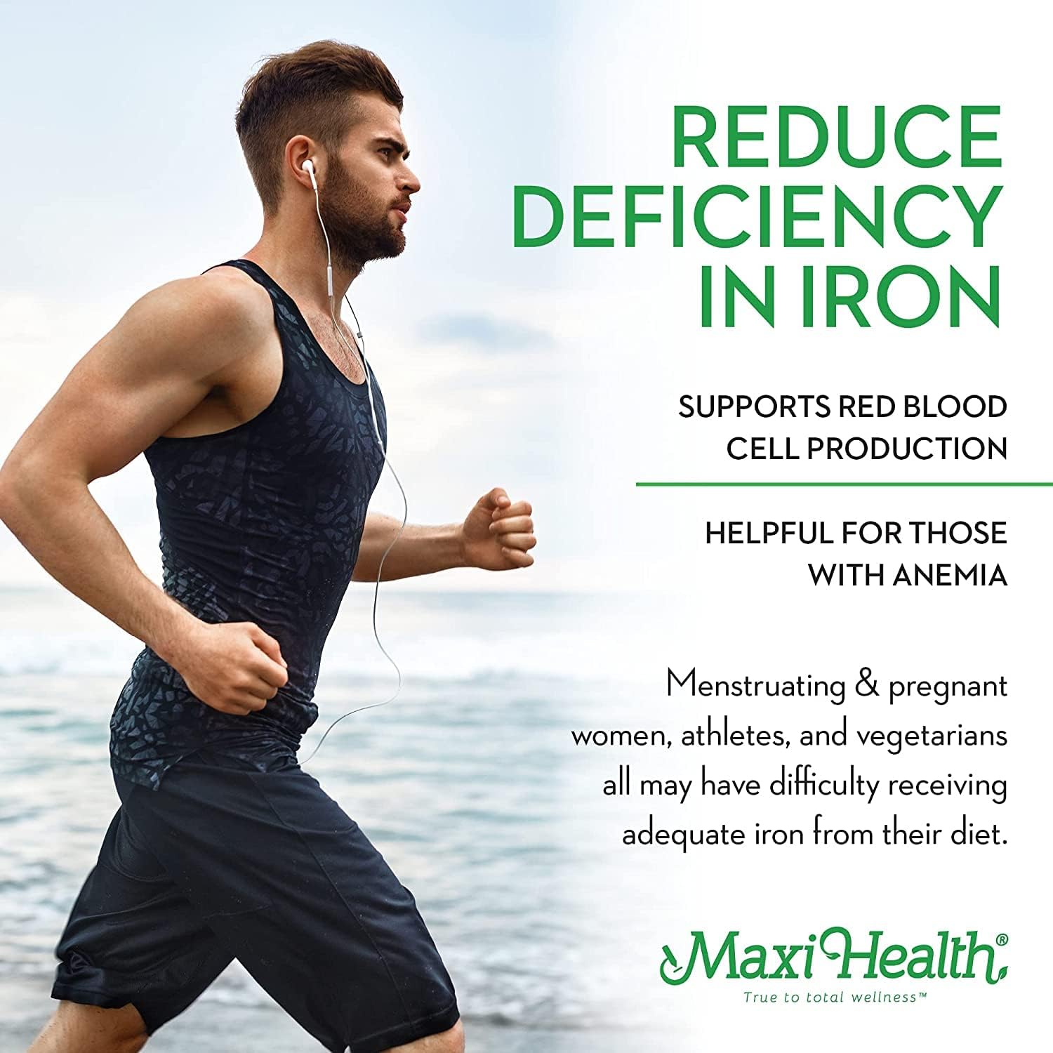 Maxi Health Iron Supplement 15mg Per ML ¨C Increase Energy and Blood Levels Without Nausea or Constipation ¨C Liquid Iron Drops for Men, Women, and Kids ¨C 2 oz. (2 oz, 2 Pack)