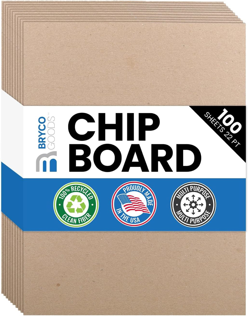 Chipboar Sheet 8.5inc 11inc 10 Sheet o 22-Poin Kraf Boar fo Crafts DI Projects an Packagin Durabl Alternativ t Cardboar Sheet an MD Board