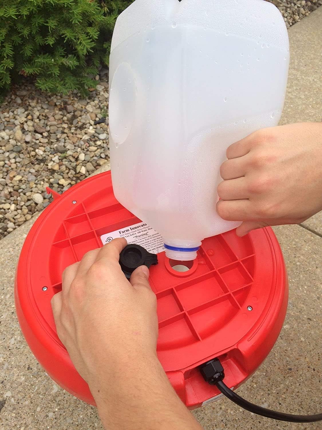 Farm Innovators 2 Pack Heated Chicken Waterer, Poultry Water Fountain, 3 Gallon