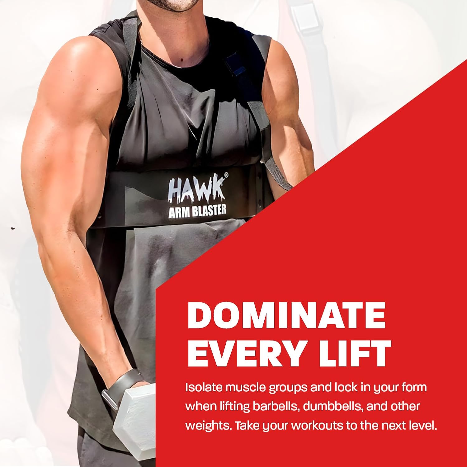 Ar Blaste fo Bicep Triceps Heav Dut Aluminu Bice Blaste wit Thic Neopren Paddin fo Nec Support Adjustabl Strap fo Weightliftin Bodybuilding Portabl Ar Workou Equipment