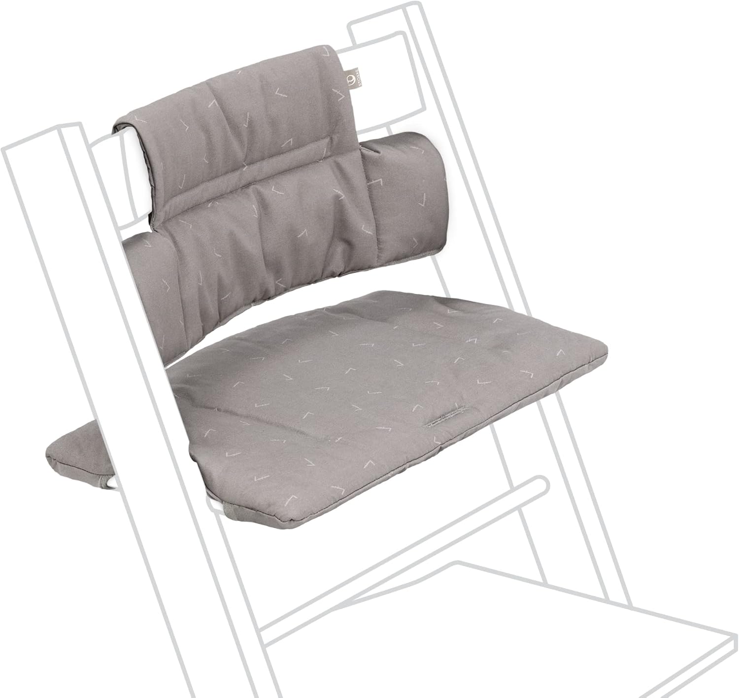 Stokk Trip Trap Classi Cushion Ico Gre Pai wit Trip Trap Chai Hig Chai fo Suppor an Comfor Machin Washable