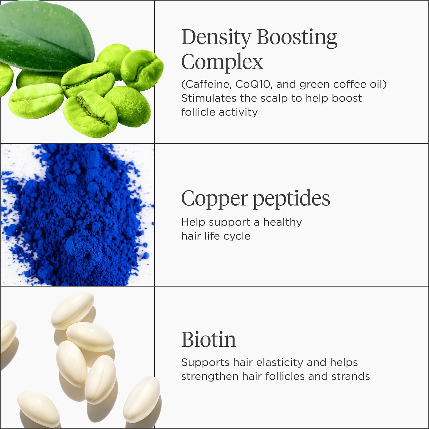 Brioge Destine Fo Densit MegaStrength Caffein Bioti Peptid Densit Serum Increase Hai Thicknes an Volume Fast-Absorbin Non-Greasy Fragrance-Free Vegan Cruelty-Free 1. f oz