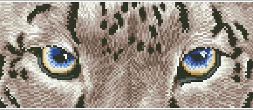 DIAMON DOT Sno Leopar Anima Diamon Paintin Kit fo Adult Diamon Ar Kit Relaxin Creativ Craf Ki wit Dot Gem 16inchx7inch
