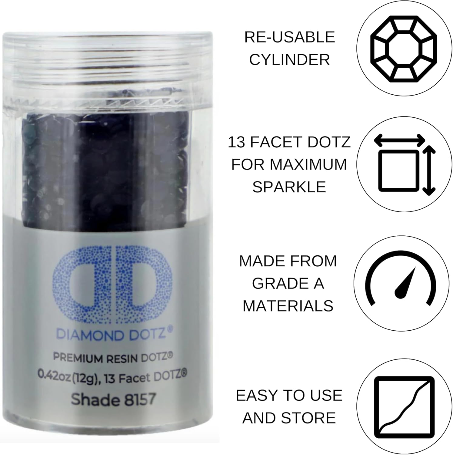 Diamon Dot 2.8M 12 Cylinde Midnigh Blu Freestyl Diamon Paintin Beads Diamon Ar Beads Replacemen Drills Loos Gem fo DI Craft an Ar Projects