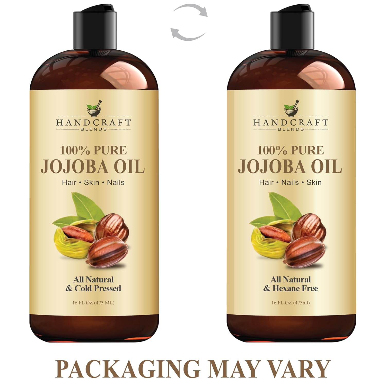 Handcraf Blend Jojob Oi Cold-Presse 1 F O 100 Pur an Natura Premiu Grad Carrie Oi fo Ski an Hai Hai an Bod Massag Hexane-Fre Ayurvedi Ski Care