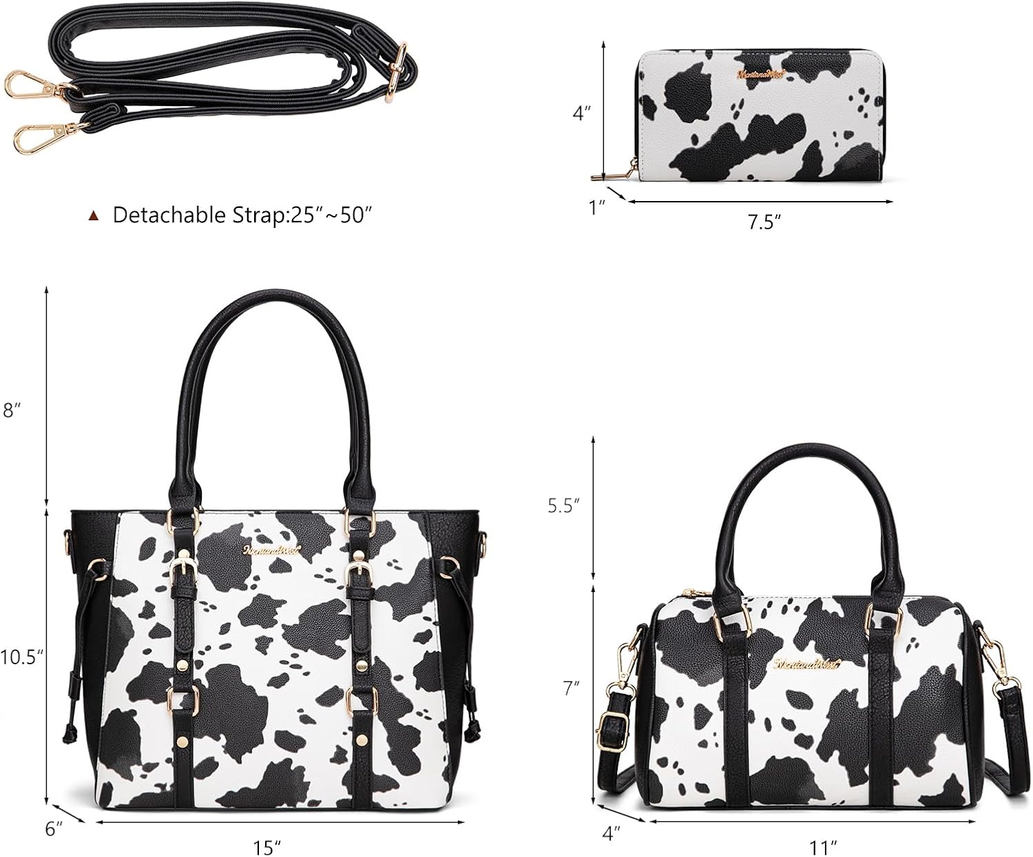 Montana West 3PCS Purses for Women Tote Bag and Wallet Set Shoulder Satchel Handbags