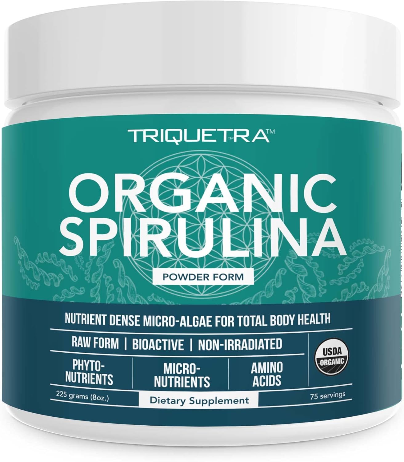 Organi Spirulin Powde Mad wit Parry Spirulina Know fo Superio Purit an Nutrien Densit Vega Farmin Non-Irradiate Blue-Gree Alga Superfoo Supplemen 7 Serving  oz