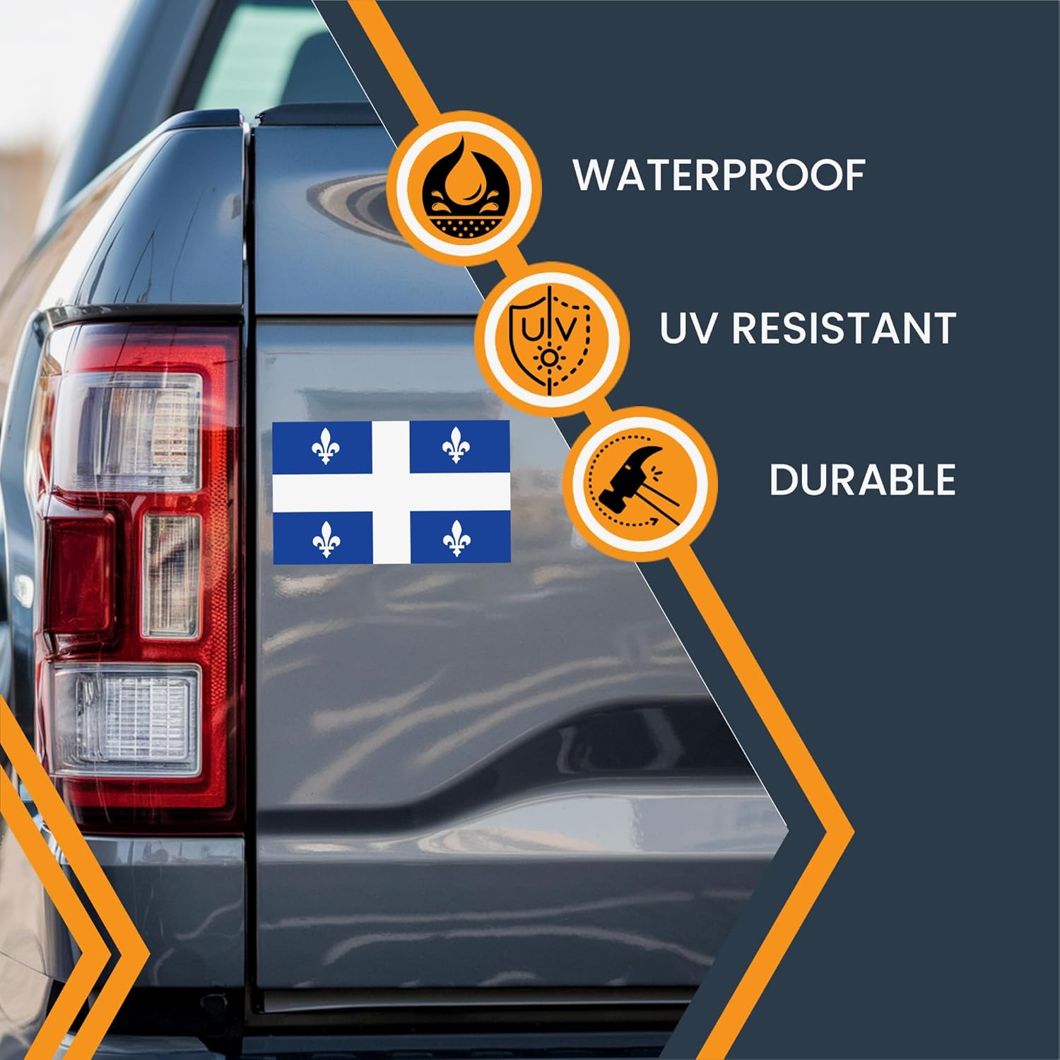 Magne M U Quebe Fla Magnet 4x Inches 46 Flexibl Magneti Decal Heav Dut Viny Magne fo Car Truck SUV Fridge Locker Canadia Provinc Souvenir Mad i USA,