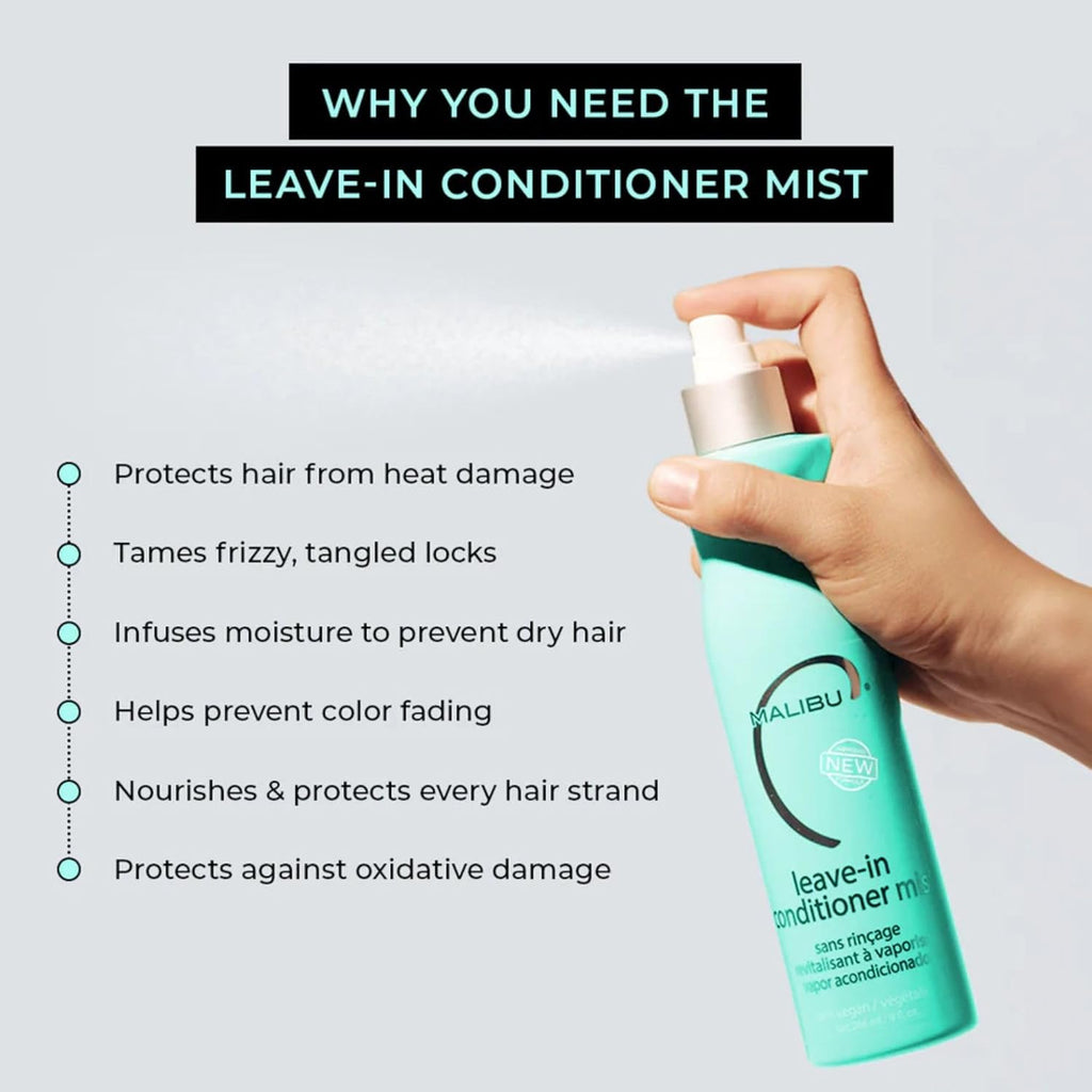 Malib Leav I Conditione Moisturizin Hea Protectan fo Hai Adul Kid Hai Detangle Spra fo Dail Pos Swi t Hel Preven Colo Fadin wit U Protectio (9oz)