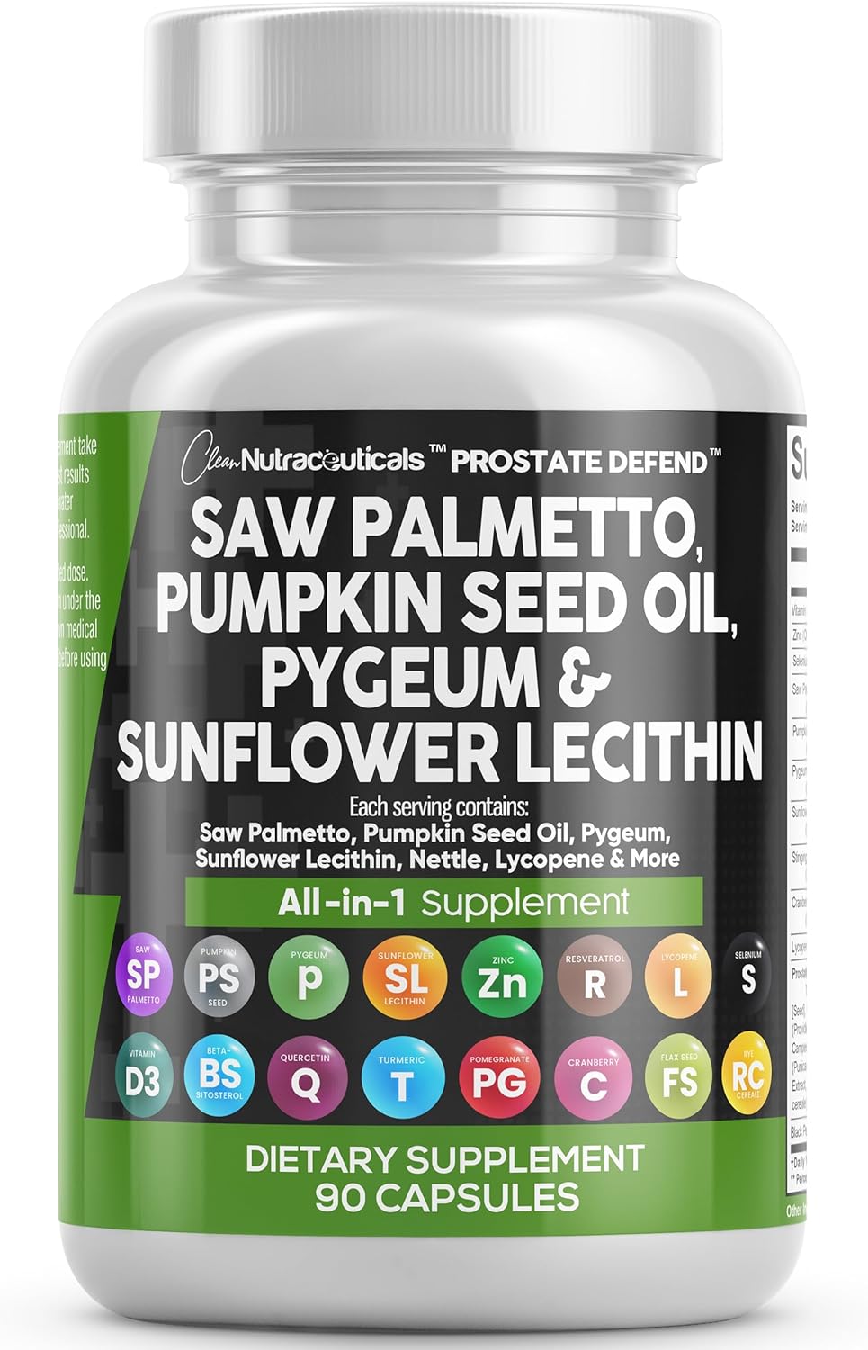 Clea Nutraceutical Sa Palmett Pumpki See Oi Pygeu Sunflowe Lecithi Stingin Nettl Cranberr Prostat Supplement fo Me wit Lycopen 9 Caps